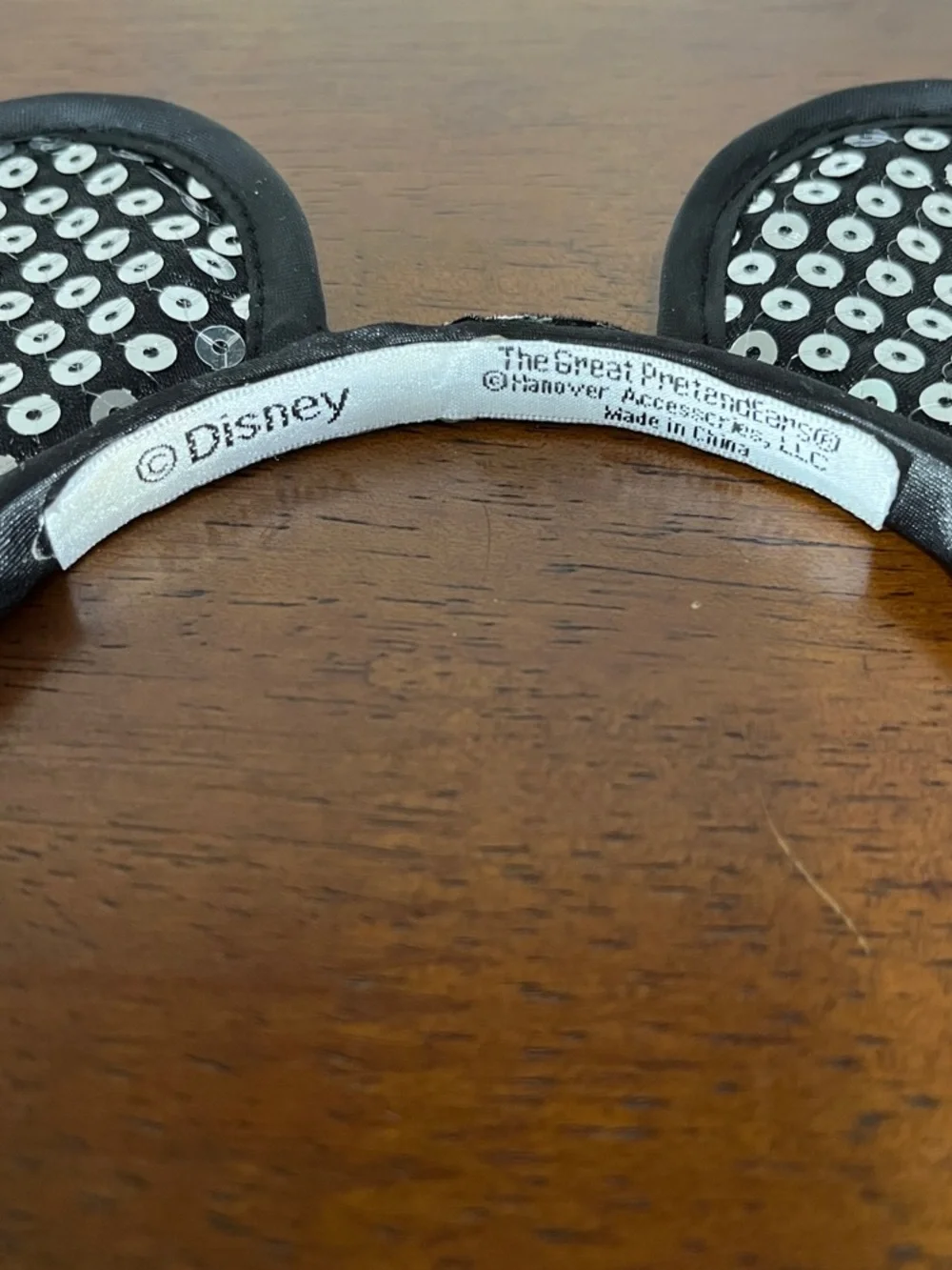 Disney Black Sequin Minnie Mouse Ear Headband